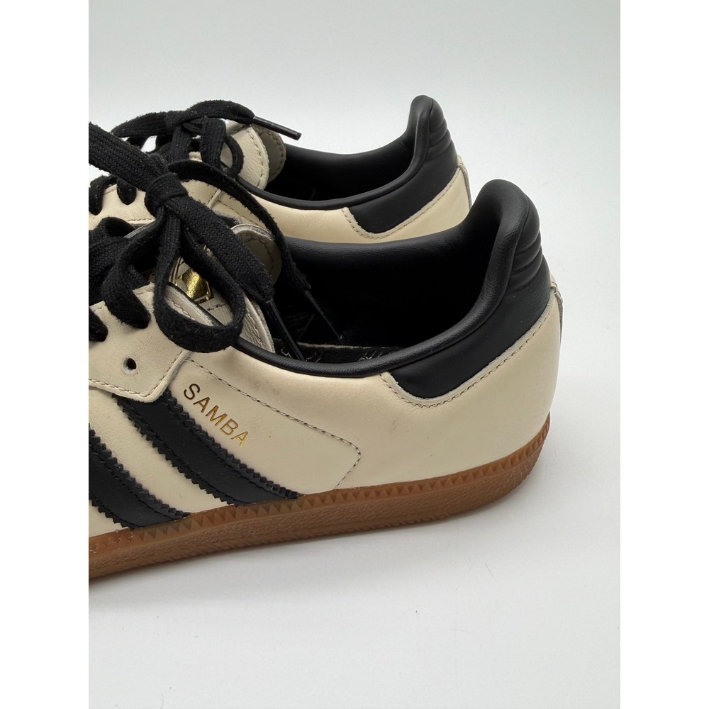 Adidas Samba Sneakers Womens 8.5 Cream Black Sand Strata Retro Low Top - Picture 6 of 9
